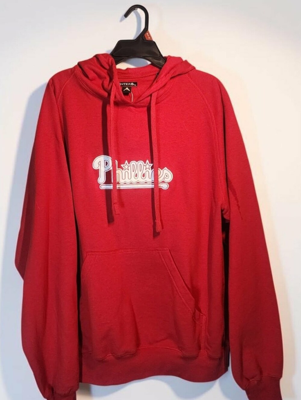 Majestic Red Phillips MLB Pullover Hoodie for Men Large